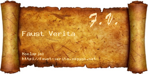 Faust Verita névjegykártya